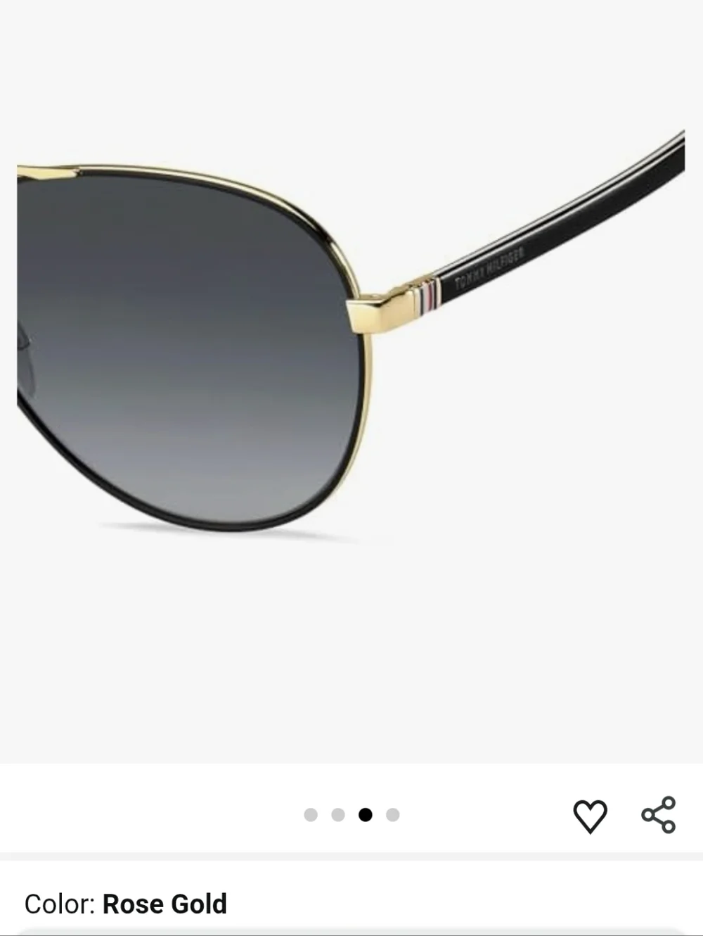 TOMMY HILFIGER 61mm 1766/S Aviator Sunglasses Rose Gold Grey Made In Italy BNWT